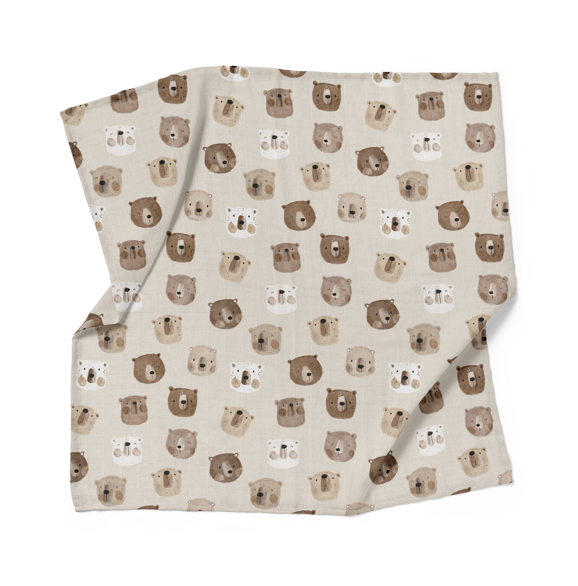 Confetti Kidz Organic Bamboo Cotton Muslin Swaddle - Beary Cute