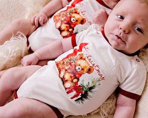 Confetti Kidz My First Christmas Bodysuit - Red