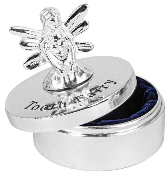 SILVER PLATE TOOTH FAIRY BOX