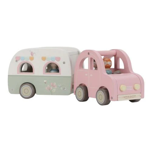 Little Dutch Wooden Car and Caravan Set