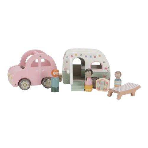 Little Dutch Wooden Car and Caravan Set