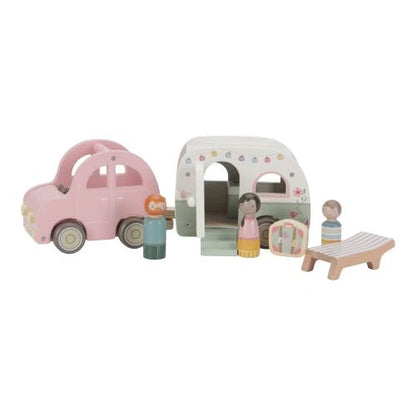 Little Dutch Wooden Car and Caravan Set
