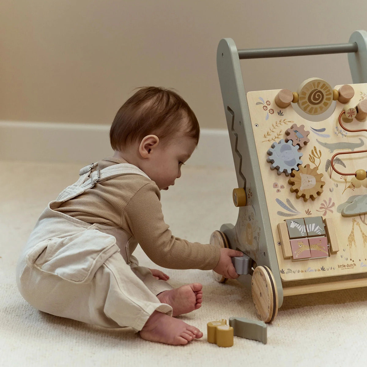LITTLE DUTCH | WOODEN ACTIVITY WALKER | SAFARI