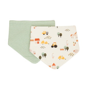 Dribble Bandana Bib 2 Pack - Country Farm