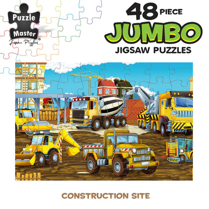PUZZLE MASTER 48 PIECE JUMBO FLOOR PUZZLE | CONSTRUCTION SITE