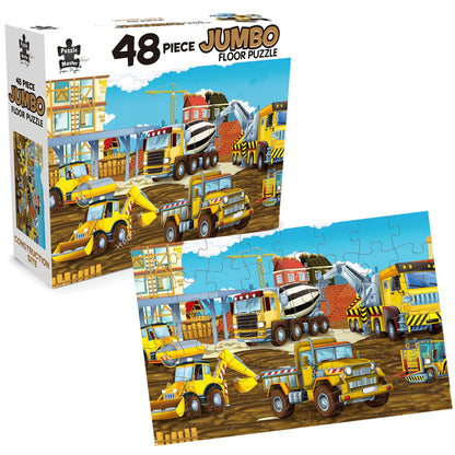 PUZZLE MASTER 48 PIECE JUMBO FLOOR PUZZLE | CONSTRUCTION SITE