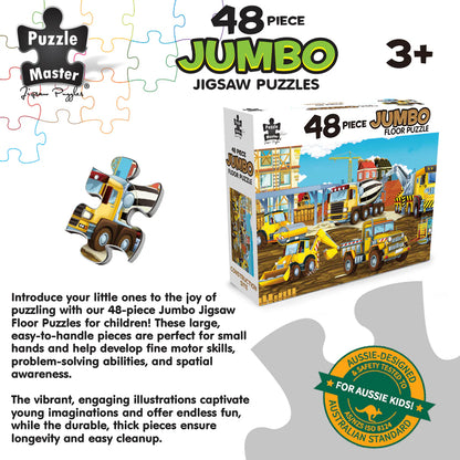 PUZZLE MASTER 48 PIECE JUMBO FLOOR PUZZLE | CONSTRUCTION SITE