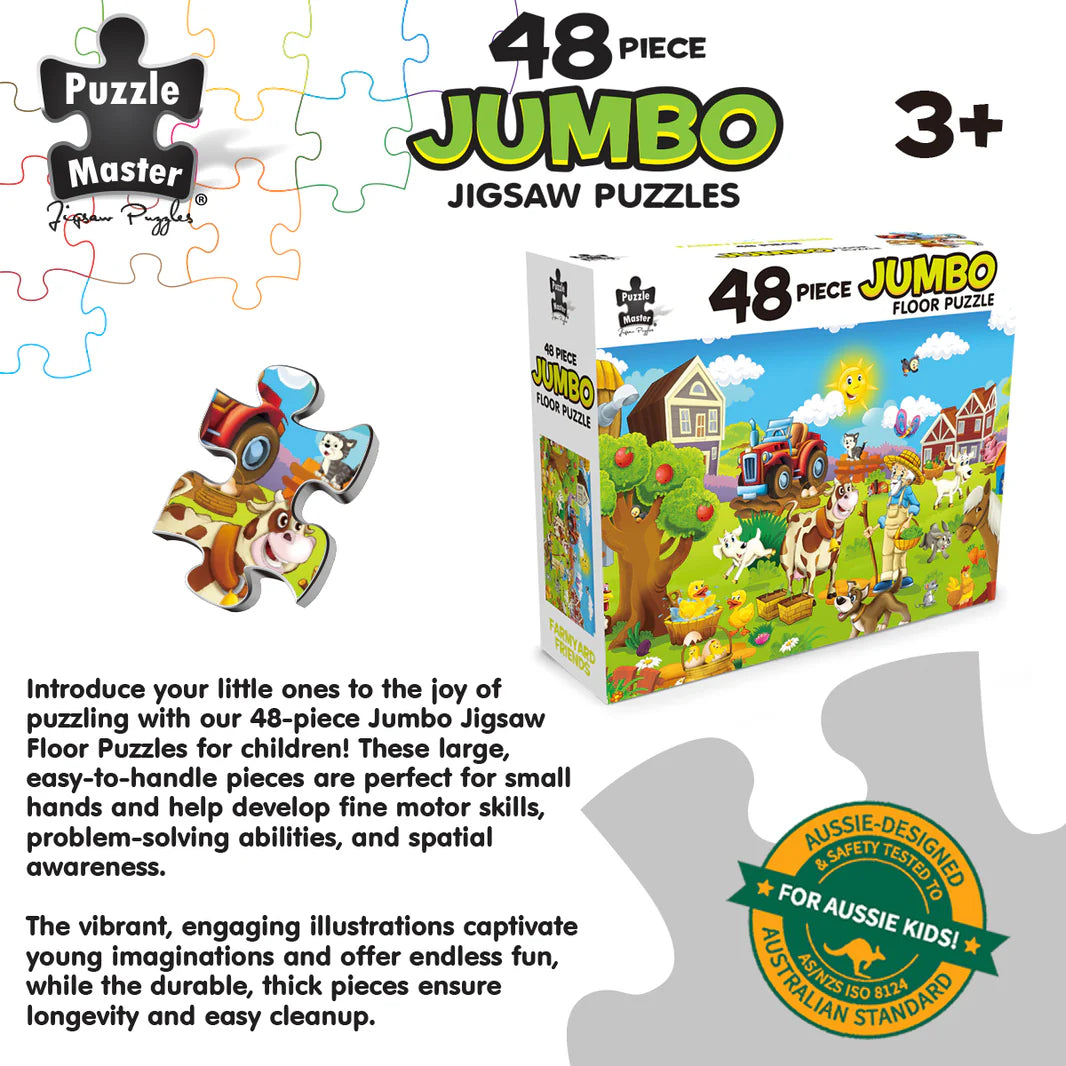 PUZZLE MASTER 48 PIECE JUMBO FLOOR PUZZLE | FARMYARD FRIENDS