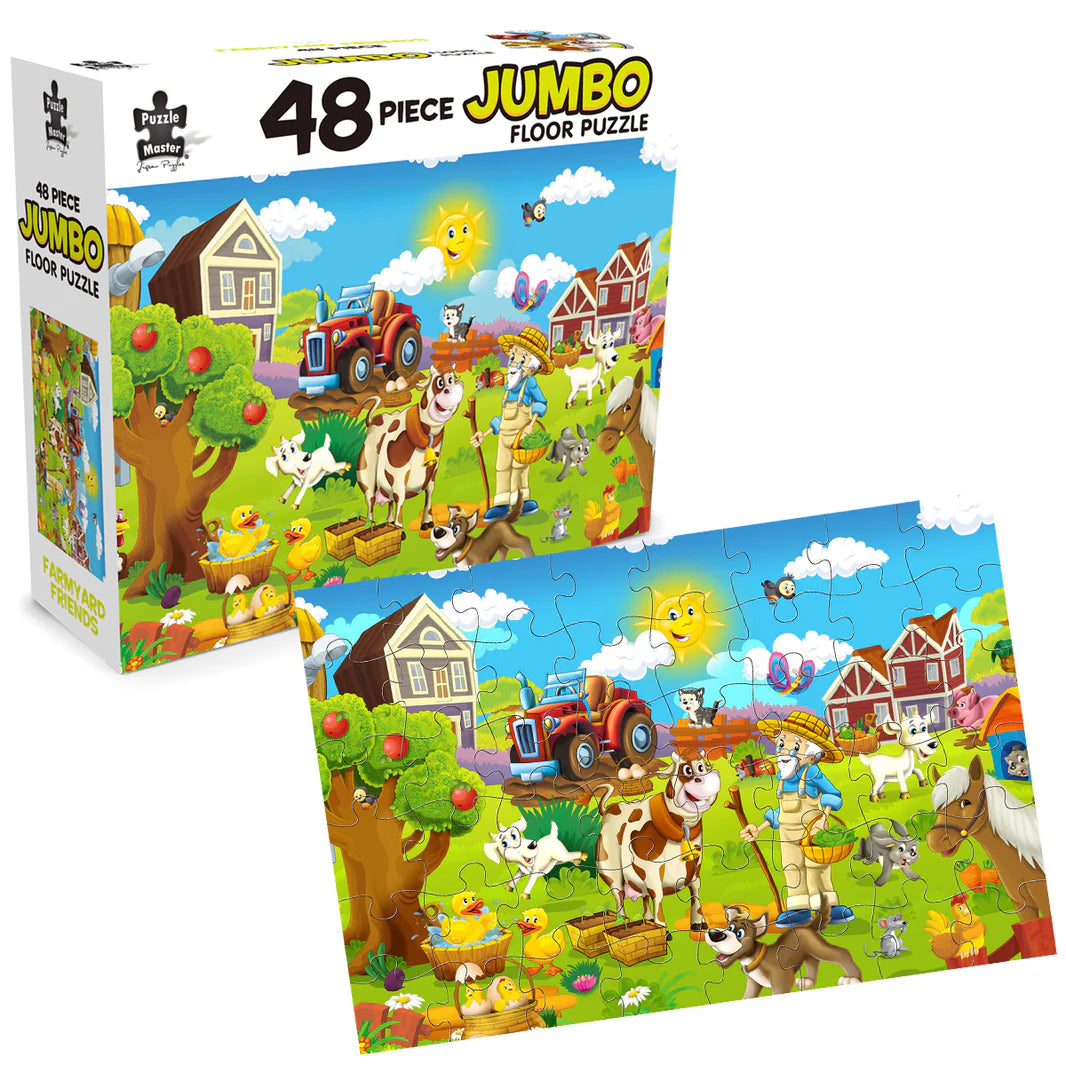 PUZZLE MASTER 48 PIECE JUMBO FLOOR PUZZLE | FARMYARD FRIENDS