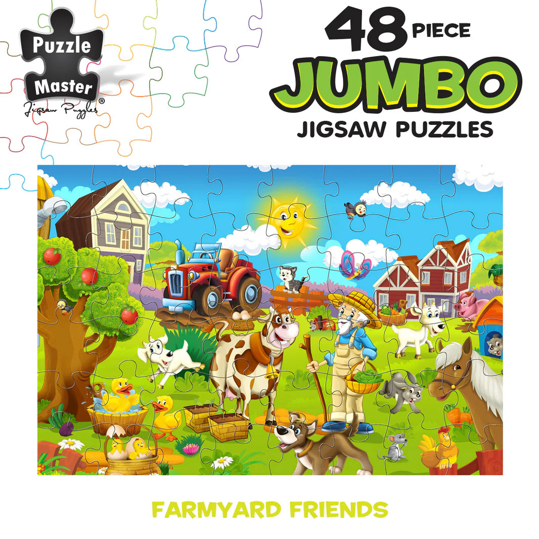 PUZZLE MASTER 48 PIECE JUMBO FLOOR PUZZLE | FARMYARD FRIENDS