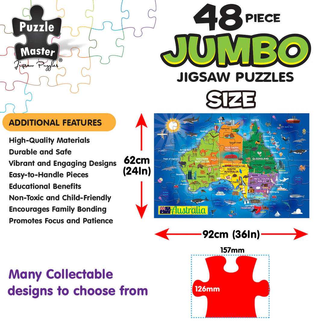 PUZZLE MASTER 48 PIECE JUMBO FLOOR PUZZLE | AUSSIE