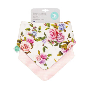 Dribble Bandana Bib 2 Pack - Rose