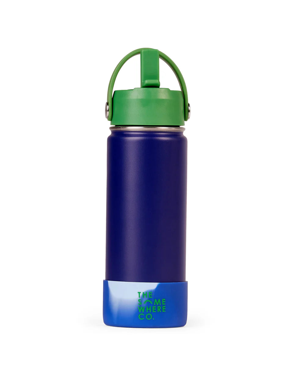 THE SOMEWHERE CO MIDNIGHT MINT SWIRL WATER BOTTLE 500ML