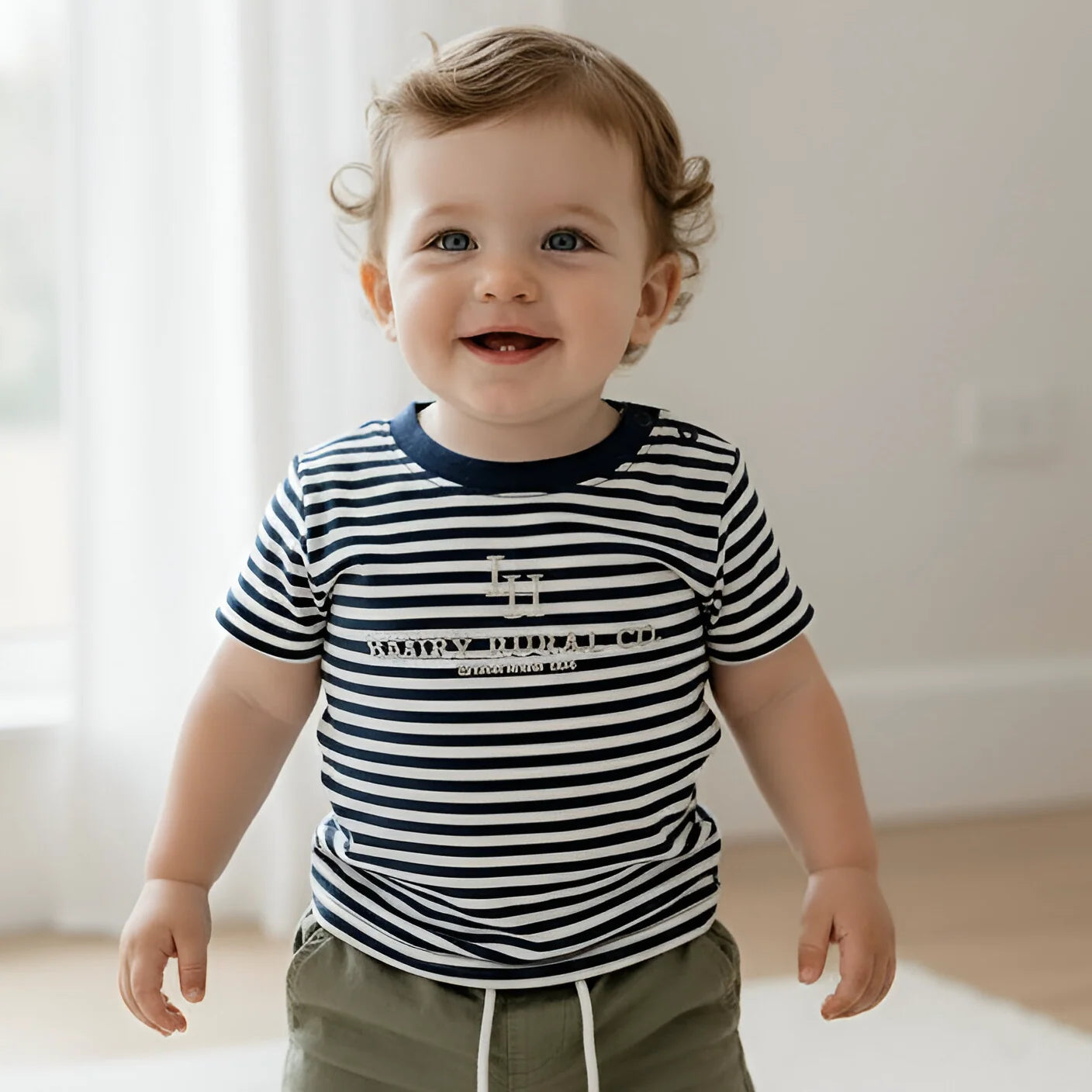 LOVE HENRY | HENRY RURAL CO TEE | NAVY WHITE STRIPE