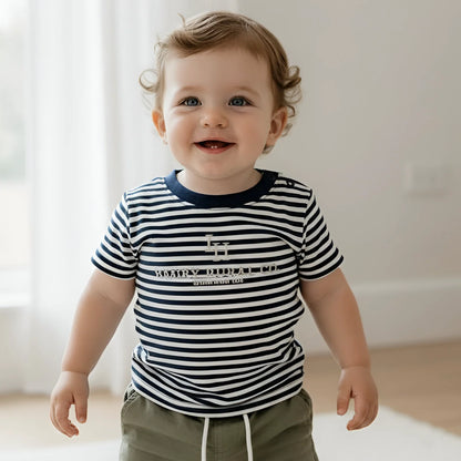 LOVE HENRY | HENRY RURAL CO TEE | NAVY WHITE STRIPE