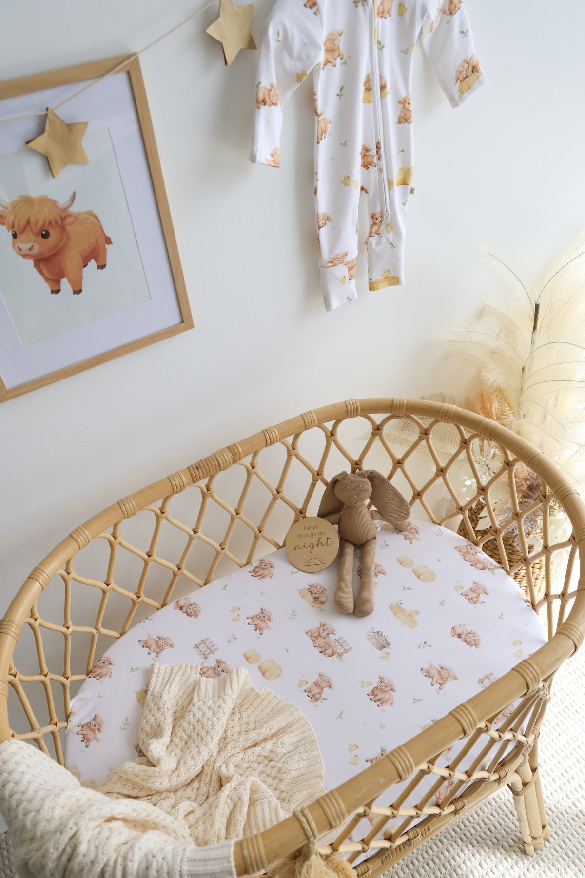 SNUGGLE HUNNY | FITTED BASSINET AND CHANGE PAD COVER | BUMBLEBEES