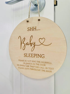 Wooden Shh....Baby Sleeping Sign