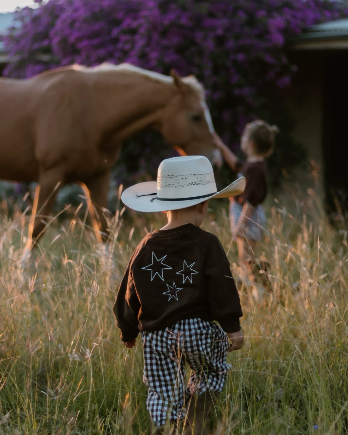 BLOSSOM AND PEAR SWEATER HOLD YOUR HORSES | ESPRESSO