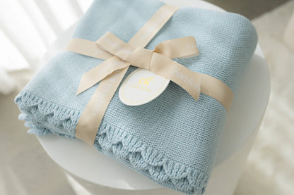 CONFETTI KIDZ HERITAGE KNIT BLANKET | BLUE