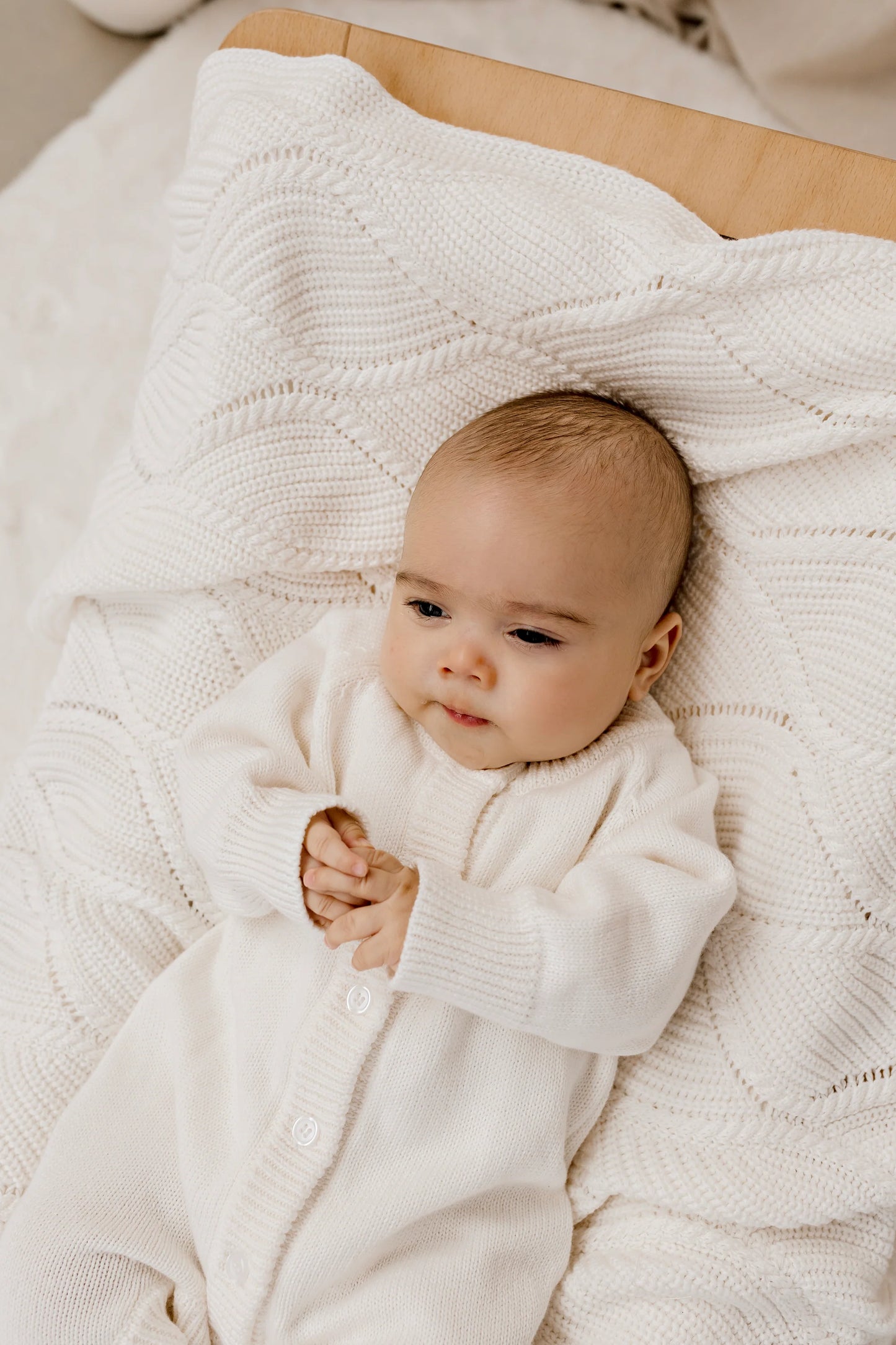 CONFETTI KIDZ CLASSIC KNIT ROMPER | MILK