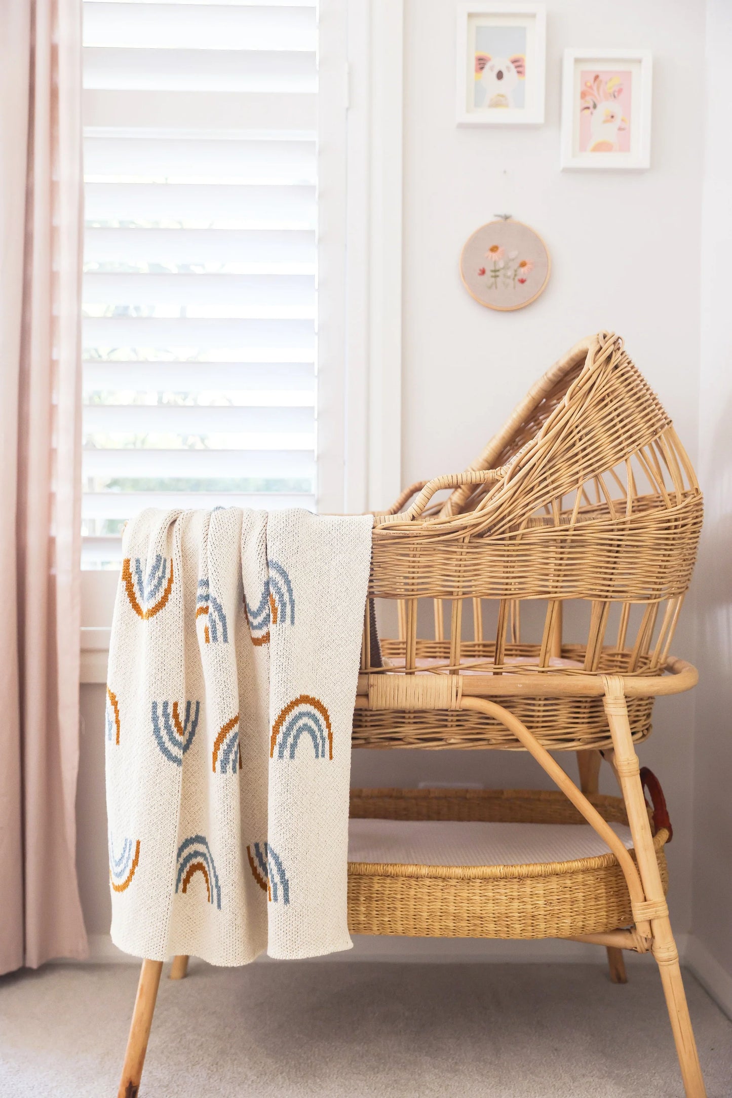 ALIMROSE RAINBOW BABY BLANKET | BLUE