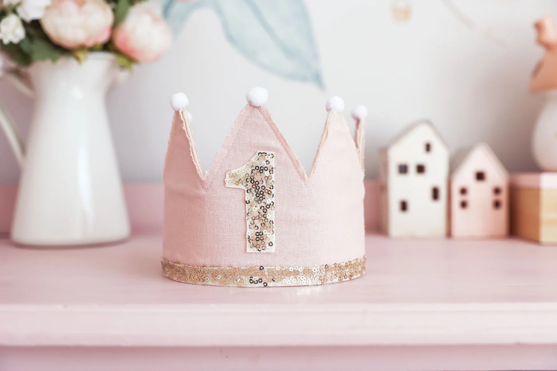 Alimrose 1st Birthday Crown - Pink