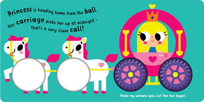 Kids Board Book - Let's Go Unicorn - Spin Me Wheels