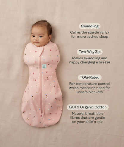 ERGO POUCH COCOON SWADDLE SLEEPING BAG 0.2TOG | DAISIES