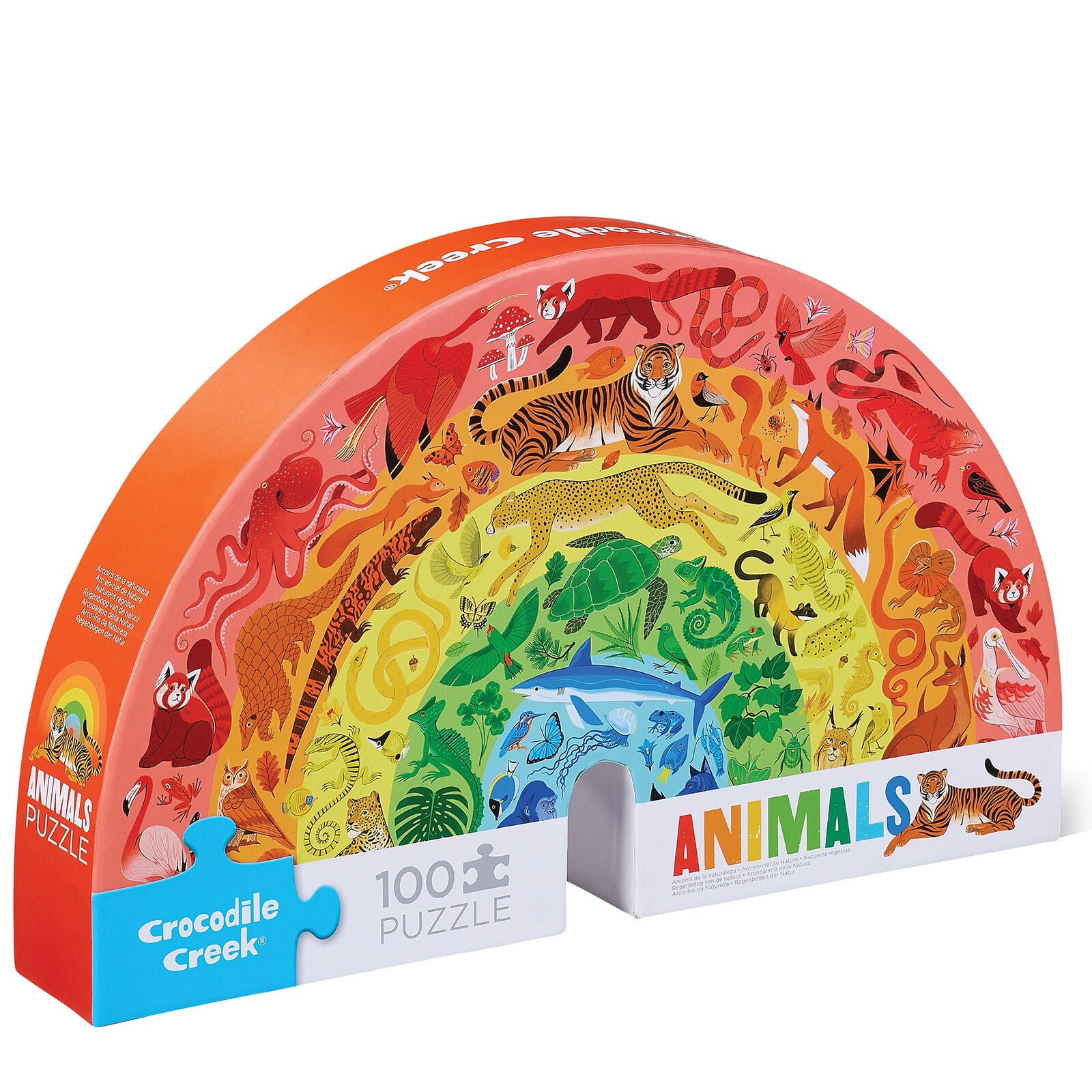 CROCODILE CREEK RAINBOW PUZZLE 100 PIECE | ANIMALS - Angus & Dudley Collections