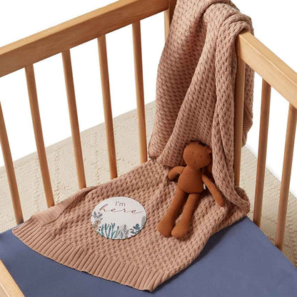 Snuggle Hunny Fitted Cot Sheet - Reign