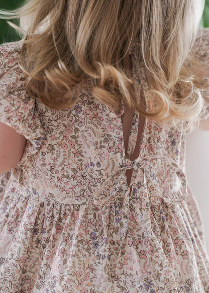 ELIZA FLORAL COTTON DRESS | CREAM