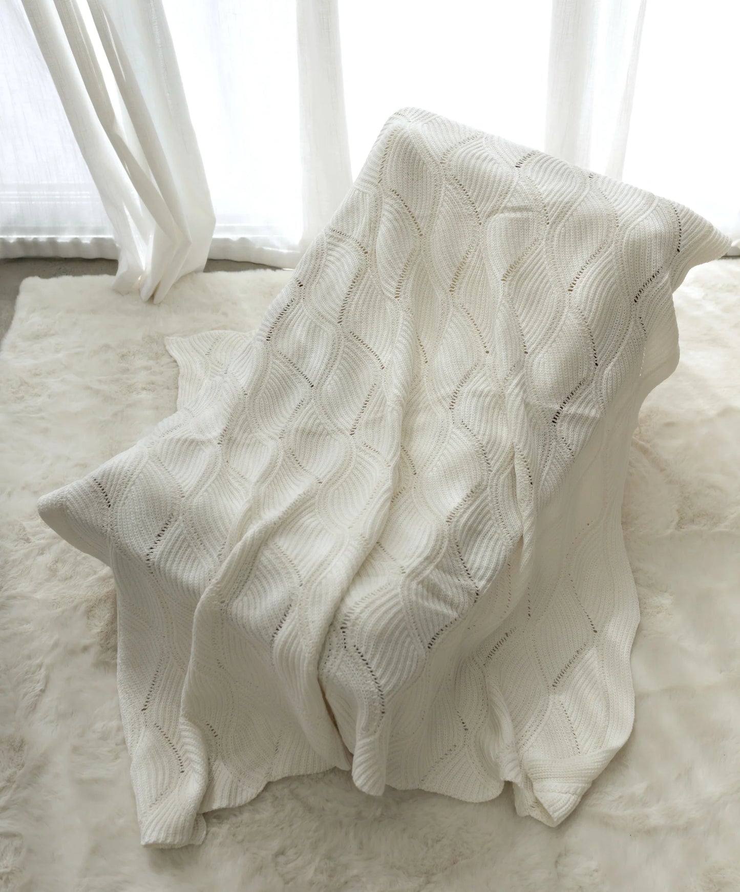 CONFETTI KIDZ KEEPSAKE KNIT BLANKET | MILK