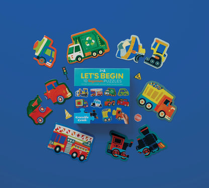 CROCODILE CREEK LET'S BEGIN 2PCE PUZZLE | VEHICLES