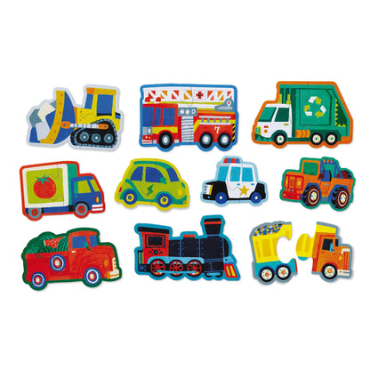 CROCODILE CREEK LET'S BEGIN 2PCE PUZZLE | VEHICLES