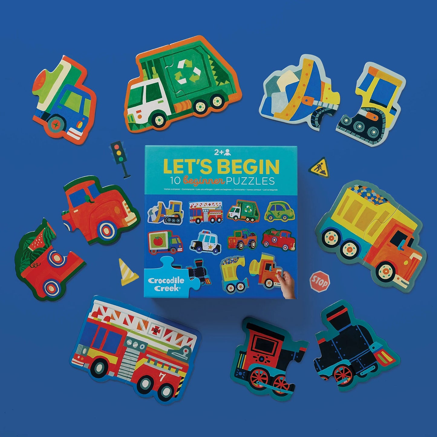 CROCODILE CREEK LET'S BEGIN 2PCE PUZZLE | VEHICLES