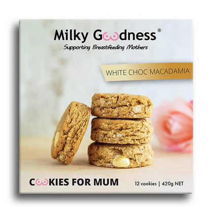 Milky Goodness Lactation Cookies - White Chocolate Chip and Macadamia