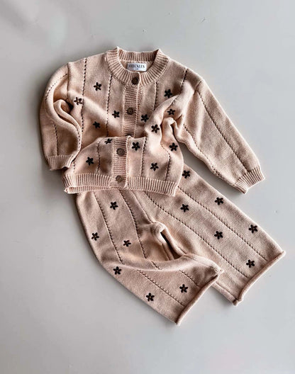 FRECKLES THE LABEL KNIT SET | BROWN DAISY