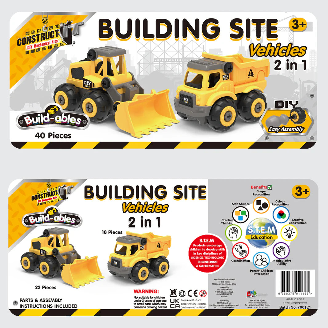 BUILD-ABLES | BUILDING SITE VEHICLES - Angus & Dudley Collections