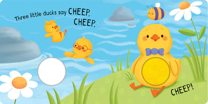 Kids Squeaky Plush Board Book - Five Little Ducks