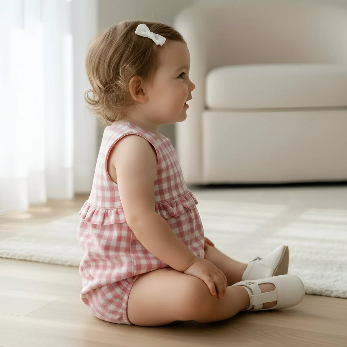 LOVE HENRY | NORA PLAYSUIT | PINK CHECK