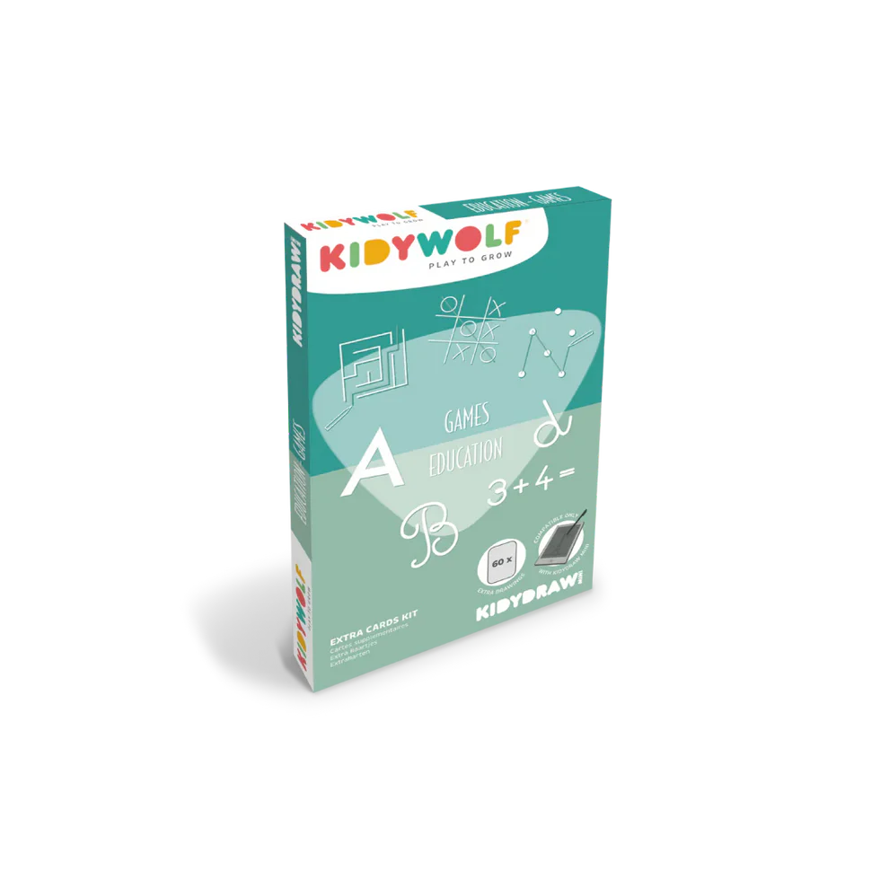 Kiddywolf educational product packaging on a white background