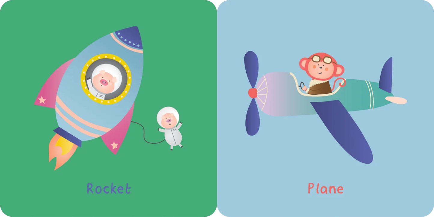 Kids Rattle Handle Board Book - Vehicles