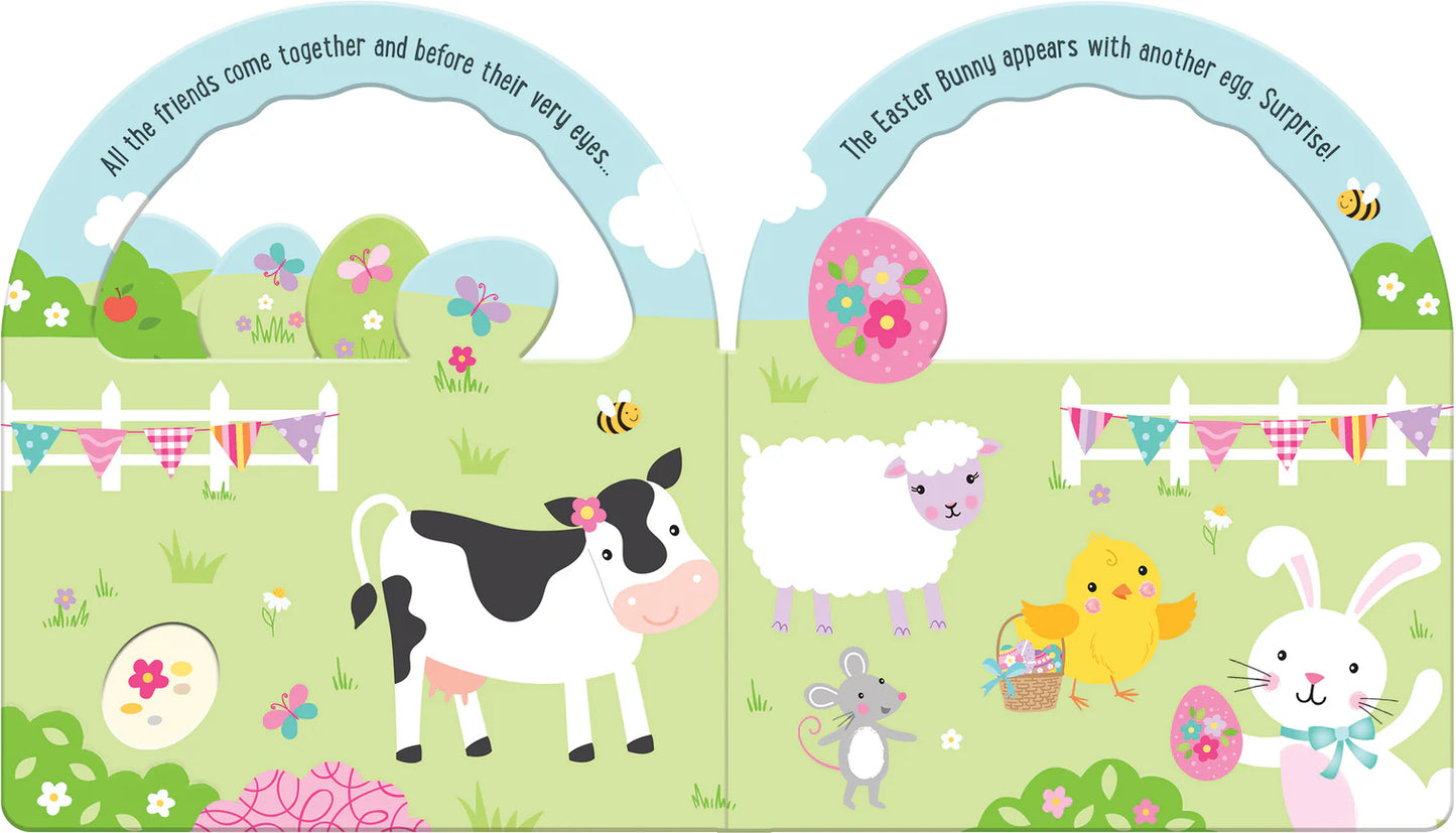 Kids Board Book - Easter Egg Hunt Basket Book - Angus & Dudley Collections