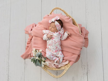SNUGGLE HUNNY | CONVERTIBLE FRILL ROMPER | FLAMINGOES