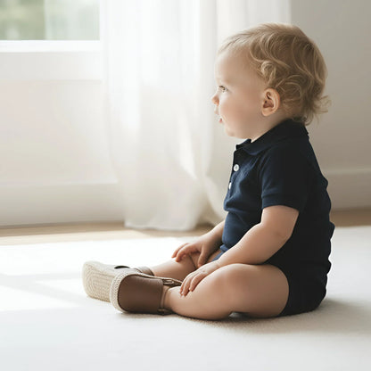 LOVE HENRY | POLO ROMPER | NAVY