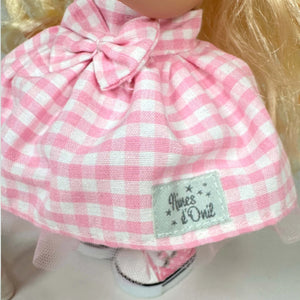 Nines D'Onil Handcrafted Collectible Doll - Pink Gingham with Puppy