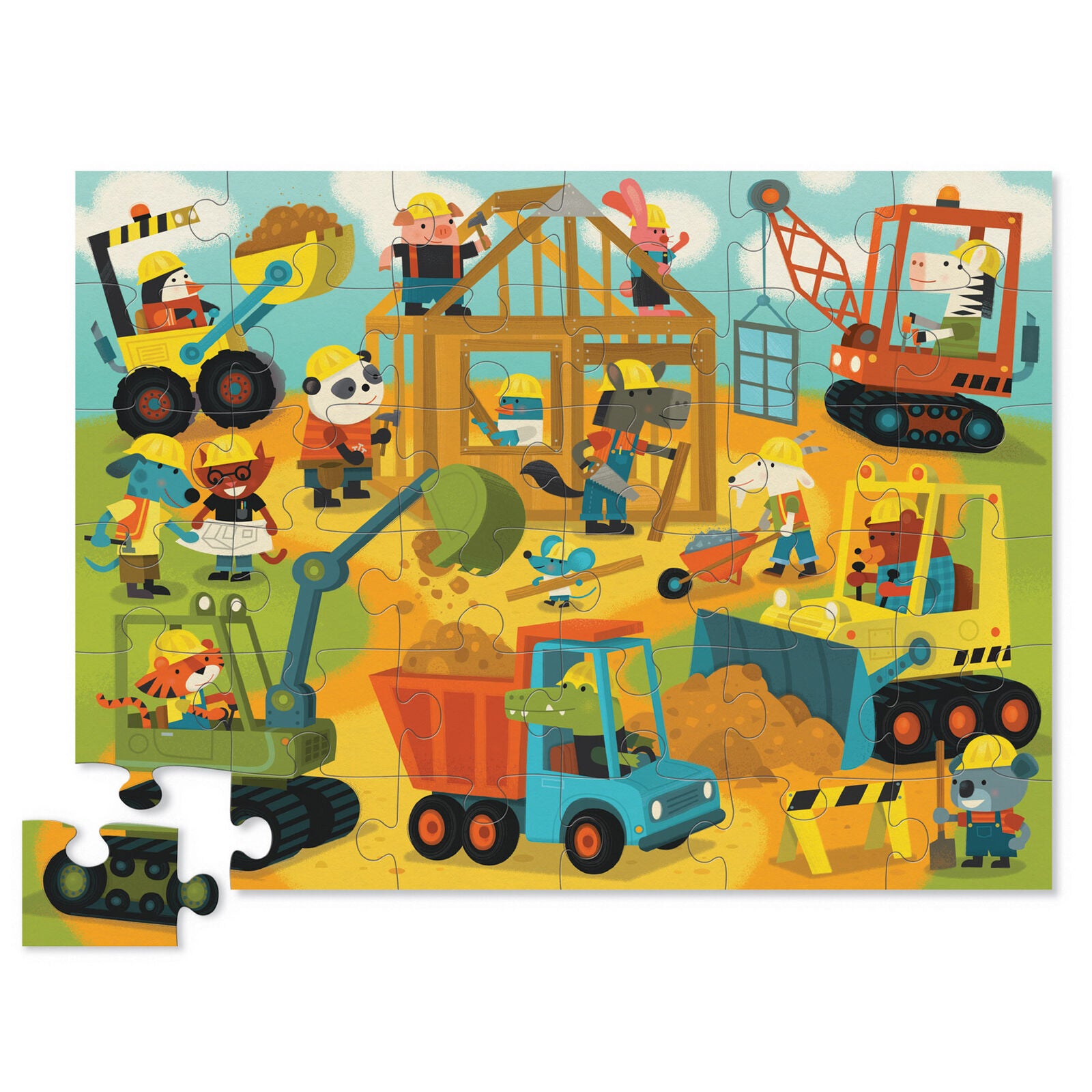 CROCODILE CREEK CLASSIC FLOOR PUZZLE 36 PIECE | BUSY BUILDERS - Angus & Dudley Collections