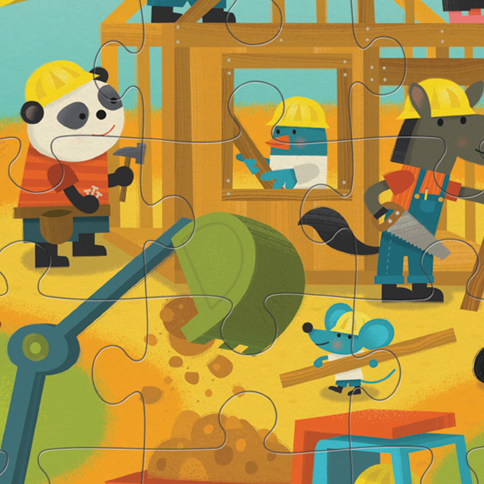 CROCODILE CREEK CLASSIC FLOOR PUZZLE 36 PIECE | BUSY BUILDERS - Angus & Dudley Collections