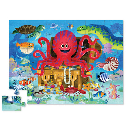 CROCODILE CREEK CLASSIC FLOOR PUZZLE 36 PIECE | OCTOPUS TREASURE - Angus & Dudley Collections