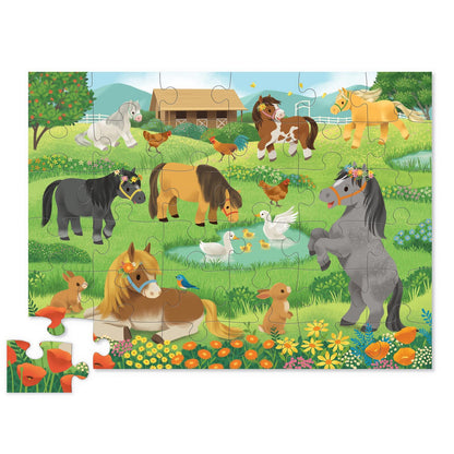 Crocodile Creek Classic Floor Puzzle 36 Piece - Pretty Ponies